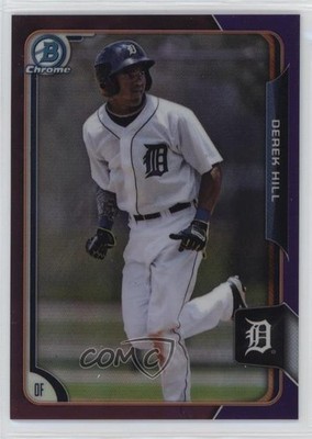 2015 Bowman Chrome Prospects Purple Refractor 64/250 Derek Hill #BCP195 x4y