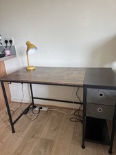 HOMIDEC Office Desk 120 x 50 x 75 cm Computer Desk With Bookshelf Study Writing