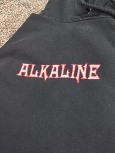 ALKALINE TRIO Band Felpa con Cappuccio Cuore Teschio Pullover Nero Med - Foto 2 di 9