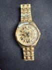 Bulova Sutton Classic Automatic Mens Gold Stainless Steel Watch 97A162 $695