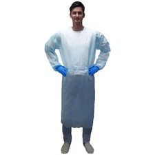 Zoro Select 56Ma17 Gown,Pp/Pe Material,Blue