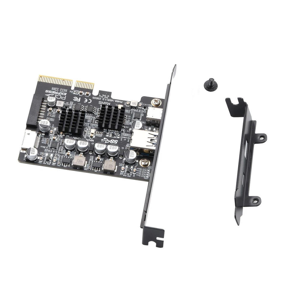 PCI-E X4/X8/X16 To USB 3.2 Gen2 Adapter 10 Gbps Expansion Card Brand New - Image 4 of 4
