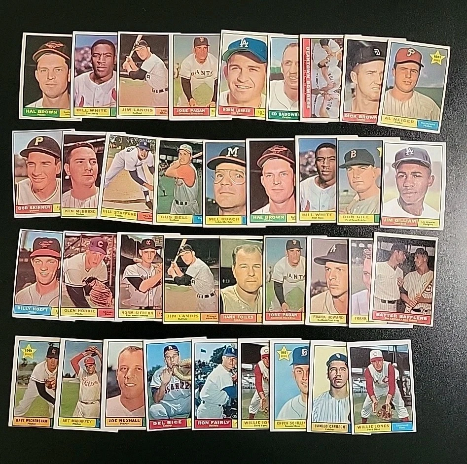 1961 Topps Baseball Cards- 36 Different EX or Better - W/ Willie Jones - Image 2 of 4