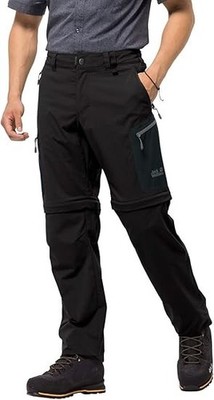 Jack Wolfskin Herren schwarz Activate Light Zip Off Wanderhose UK34W neu mit Etikett C806