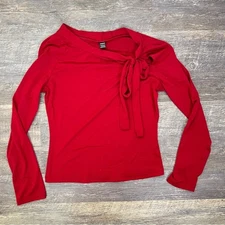 SHEIN deep red long sleeve top shirt size large L B166