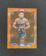 2025 Topps UFC Chrome Sapphire Joshua Van Orange Refractor/25 True RC SP ROOKIE 