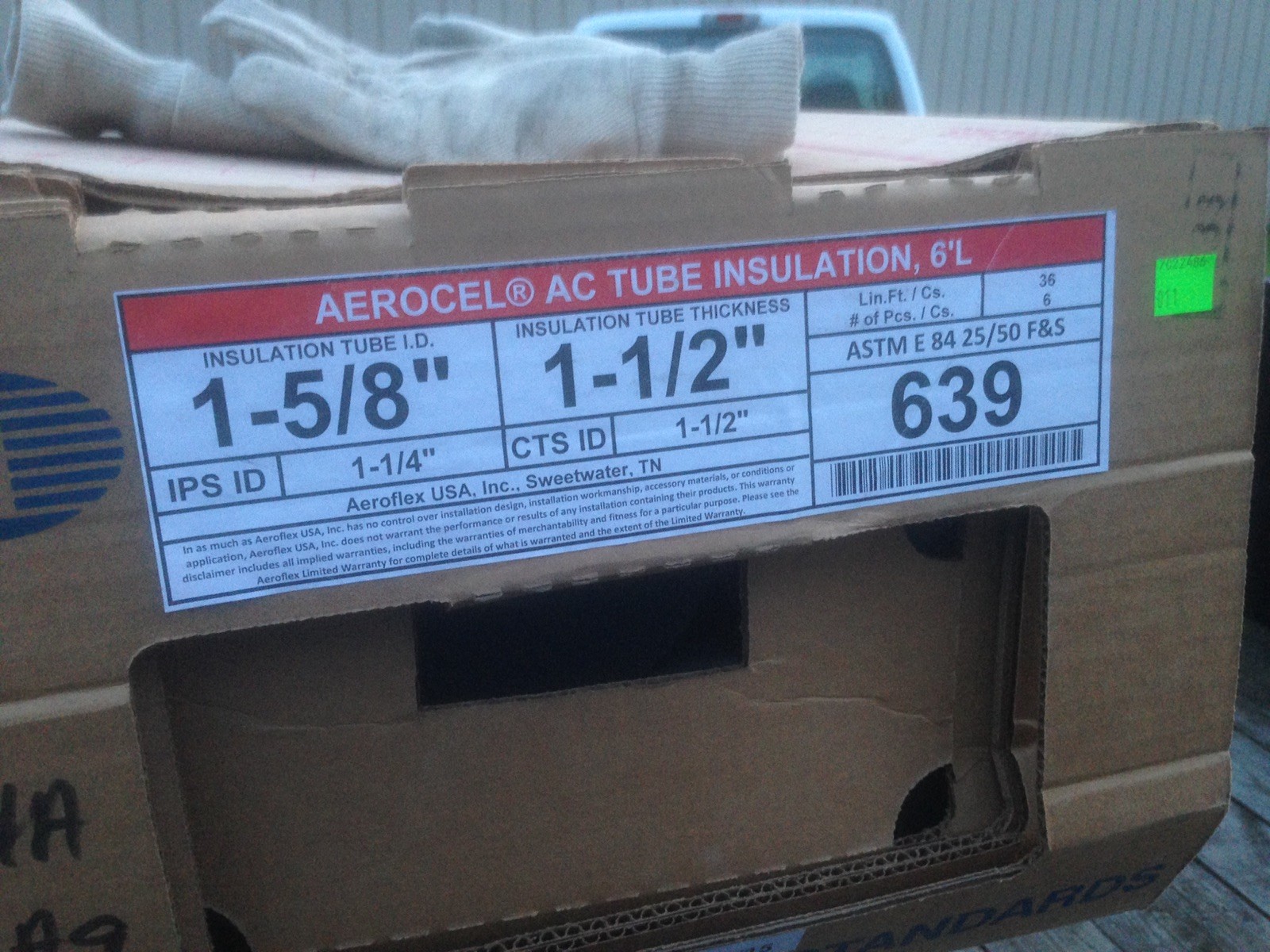 Aeroflex Aerocell ac tube insulation 15/8 inch id Pipe insulation. eBay