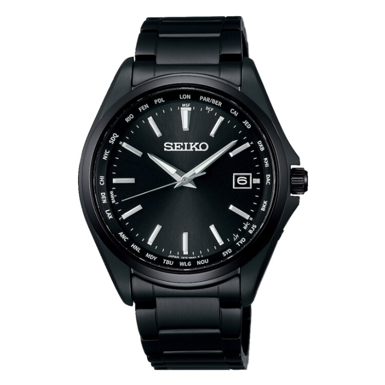 SEIKO Selection SBTM333 Black Titanium Solar Radio Men's