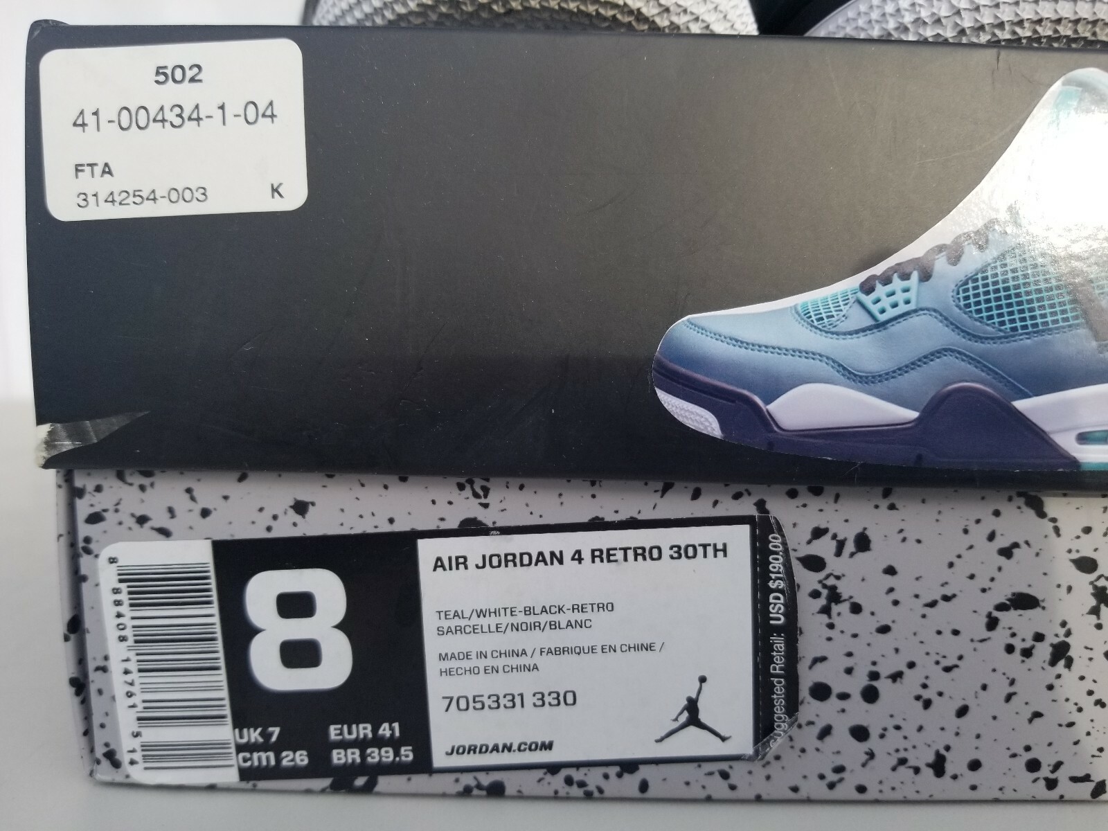 (2014) Jordan Jordan Jordan 30th 4 Teal Men Sz 8 705331-330 7e421d (2014) Jordan Jordan Jordan 30th 4 Teal Men Sz 8 705331-330 7e421d