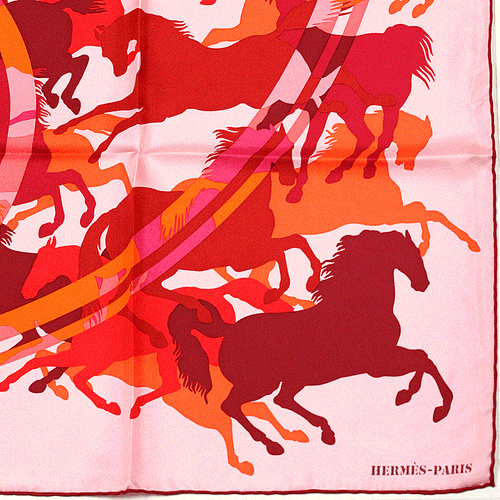 Foulard officiel Hermès EX-LIBRIS EN CAMOUFLAGE 90cm soie BENOIT PIERRE EMERY