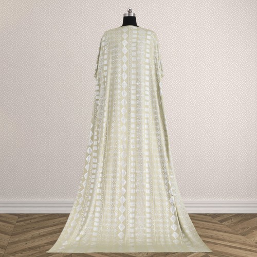 1920s women's milk silk dress dance skirt stretch Faux Assuit Foil print fabric - Picture 41 of 66