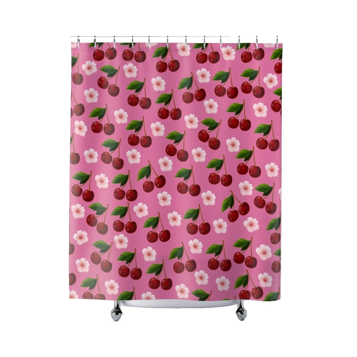 Polyester Floral Fabric Shower Curtains