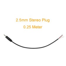 10pcs 25cm Audio Aux Cord 2.5mm Stereo Male Plug 3pin Wire DIY Pigtail Cable