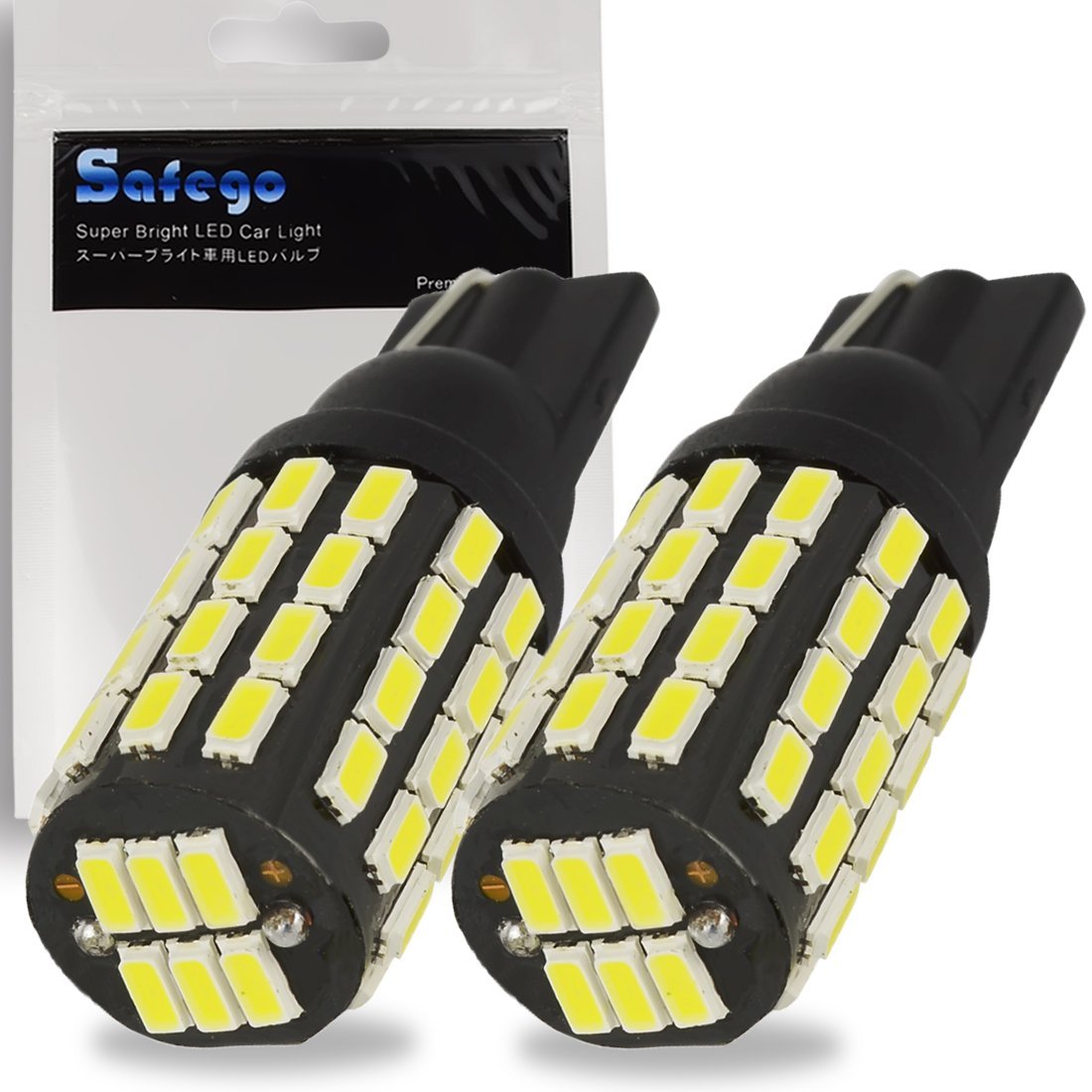 Ampoule LED T10 W5W Safego blanche 6000K 12V pour feux de position auto et moto