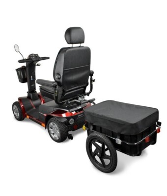 Mobility Scooter Trailer Cargo/Box with Removable Rain Cover Pneumatic  Tires