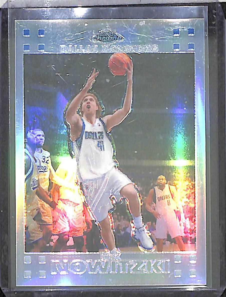2007-08 Topps Chrome Refractor #41 Dirk Nowitzki No 384 of 999