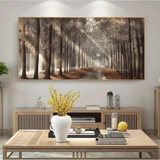 Nature Wall Art Scandinavian Sunshine Shadow Trees Canvas (without frame)