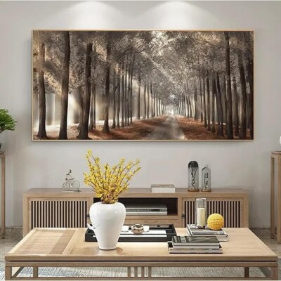 Nature Wall Art Scandinavian Sunshine Shadow Trees Canvas (without frame)