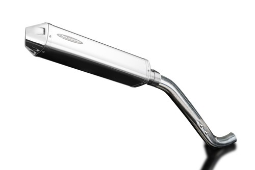 Triumph Tiger 1050 2006-2012 420mm Tri-Oval Stainless Exhaust Silencer Can Kit - Picture 4 of 5