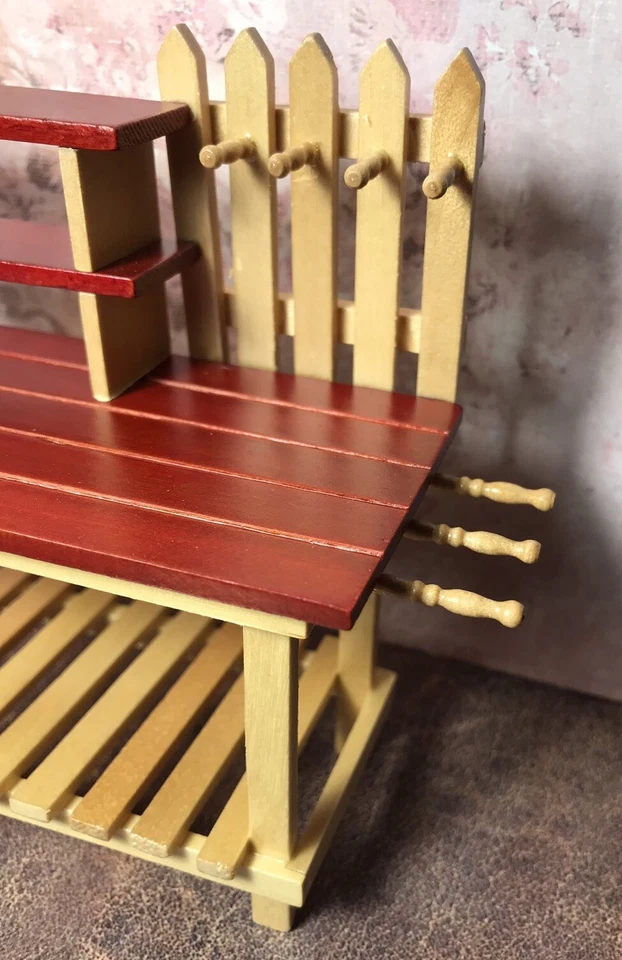 MESA DE BANCO DE TRABAJO DE JARDÍN ESCALA 1:12 CASA DE MUÑECAS NUEVA Foto 2 de 3