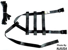 Basket Tie Down Adjustable Straps Tow Dolly Wheel Net Set Flat Hooks Heavy Duty