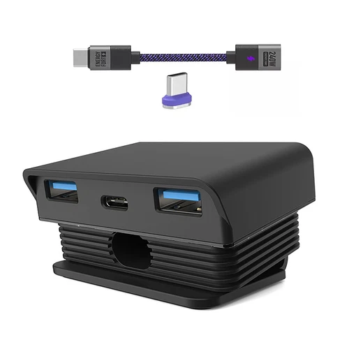 Black Magnetic Type-C Charging Dock For RAZER COBRA PRO/BASILISK V3 PRO Mouse