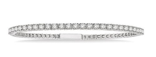 3.00ct Natural Round Diamond 14k Solid White Gold Anniversary Valentine Bracelet - Picture 2 of 4