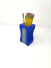 Giant Pencil Sharpener Desk Organizer Pens Or Pencils - Blue