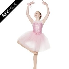 Revolution Shine On Ballet Look Pink Dance Sparkle Halloween Costume Size MC EUC