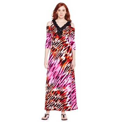 Slinky Brand Cold-Shoulder Dress with Empire Waist 335672-A | eBay