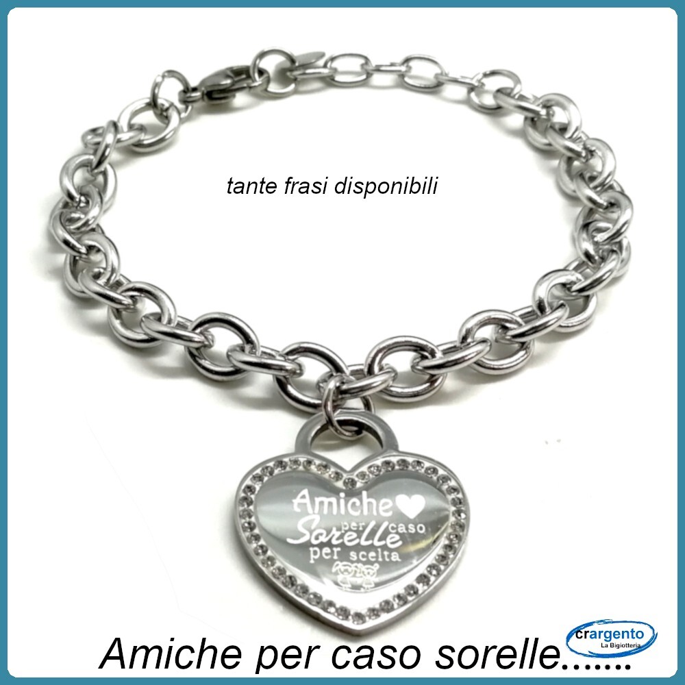 Bracciale E Cavigliera Donna Cuore Placcato Argento - Bigiotteria Moda (TK4-3)
