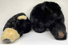 Faux Taxidermy Bear Head and Butt Soft Sculpture Diane Shapiro Wall Mounted