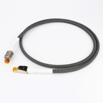 OFC Copper Wire HiFi Audio Ethernet Cable High-speed Cat 8 Network RJ45 Lan Cord