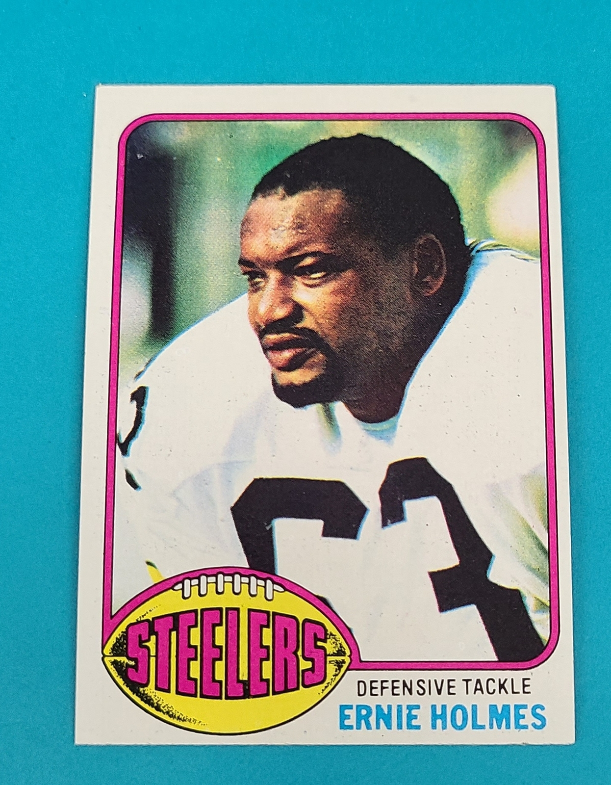 1976 Topps #9 Ernie Holmes Pittsburgh Steelers FOOTBALL Card n