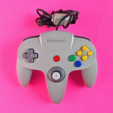 Official Nintendo 64 GRAY Controller AUTHENTIC   OEM N64 Remote NUS-005 USED