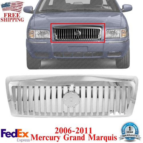 2006 Front Bumper Front Molding Set For 2006-2011 Mercury Grand Marquis - Silver Finish, 4.6L V8 Bumper Trim - Foto 5