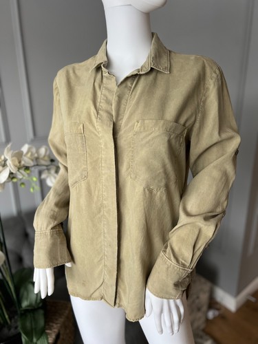 Cloth & Stone Shirt Blouse Top Anthropologie Denim Look Shirt Size S