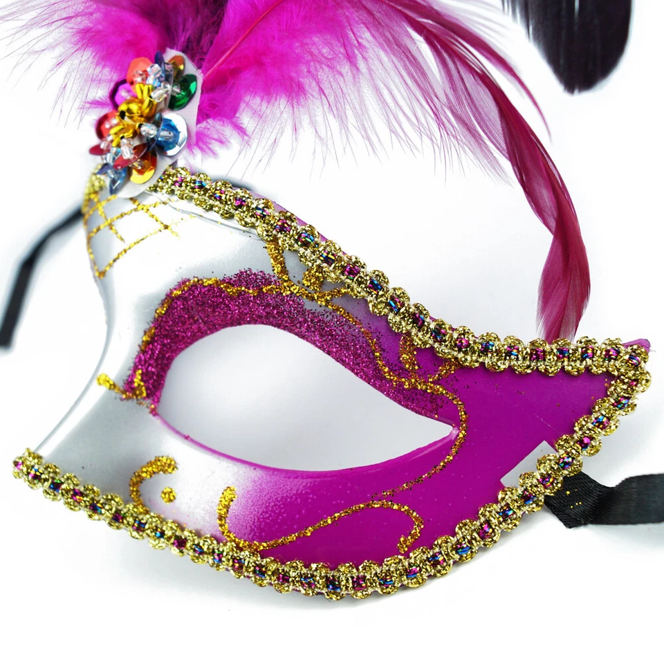 Augen Maske Ballmaske Masken Venezianisch Party Gesicht Karneval Fasching Spitze - Bild 2 von 4