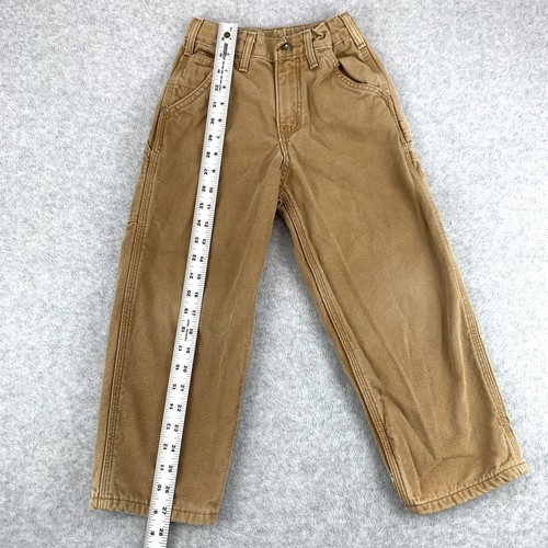 Carhartt Dungaree Fit Khaki Tan Pants Youth Size 6. RN 14806 Carpenter - Picture 3 of 10