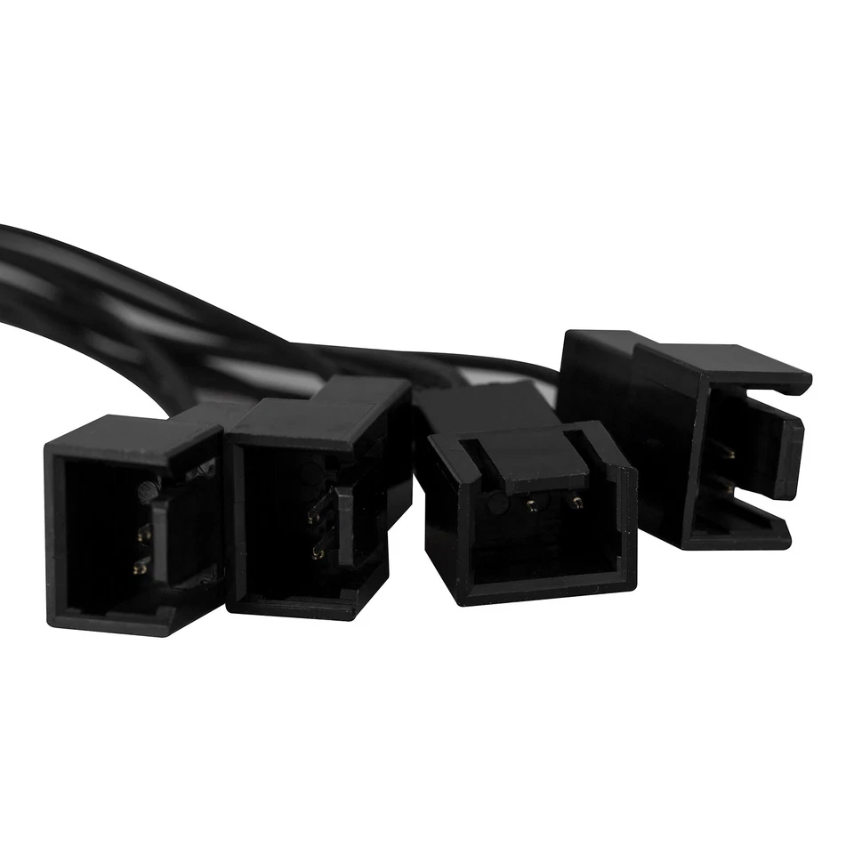 12V IDE Molex to 3pin 4 Way Splitter Cable PC Fan Power Connector Adapter Wire - Image 3 of 4