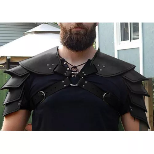 Medieval Costume Shoulder Armor Gladiator Samurai Battle Knight Pauldrons - Picture 11 of 13