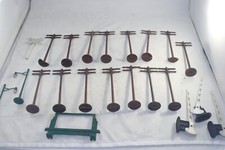 Vintage Plasticville  15 Telephone Poles 3 Crossing gates 2 lights