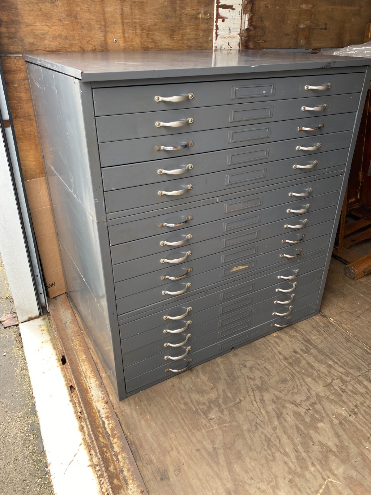 Vintage Flat File Blueprint 15 Drawer 43" w eBay