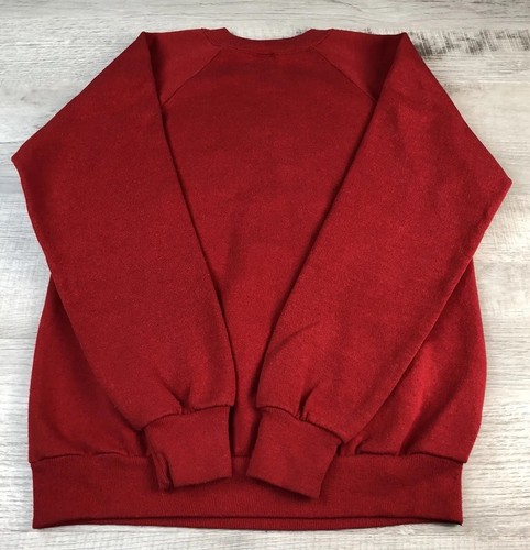 Vintage Christmas Sweatshirt Joy To The World Red JERZEES USA Adult M 38-40 - Picture 4 of 21