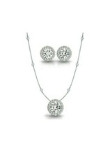 4.00 Carat Moissanite & Diamond Halo Design Earrings 14k Gold