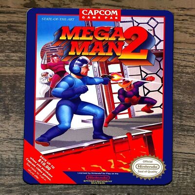 Mouse Pad Mega Classic Arcade Video Game Man 2 NES Box Cover