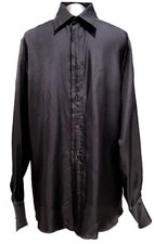 VERSACE MEN'S BLACK DRESS SHIRT, 48, $895