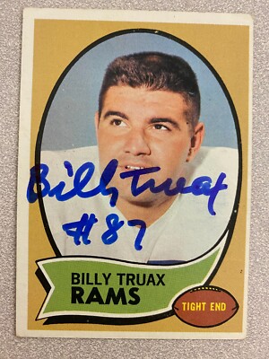 Billy Truax signed LOS ANGELES RAMS card 1970 Topps | eBay