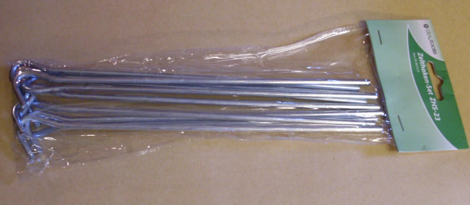 MARKENLOS 10 Zelthaken - Set DAYTOOLS ZHS ( Zeltheringe Stärke 4 mm Länge 230 mm ) - Neu