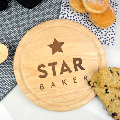 Gravur Stern Bäcker Servieren Kuchen Brett Kuchen Ständer Backen Küche Mama Nana Geschenke